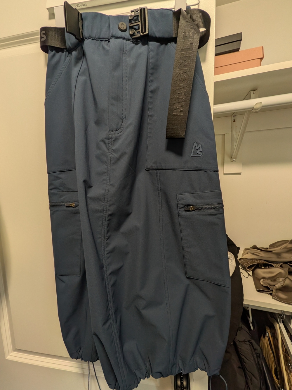 Women's Navy Cargo Skirt with Utility Belt